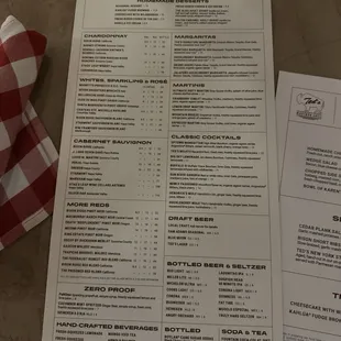 Cocktail Menu