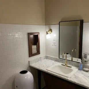 The men&apos;s restroom.