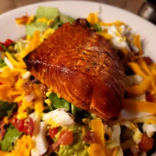 Bid Sky Salad with yummy Salmon!!