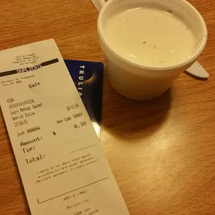 Didn't have cash on me....and wanted a side of ranch.  They made me charge it for a grand total of $0.38.  Silly.   Whatever.