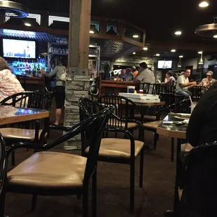 Inside...no windows but great menu