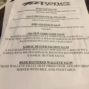 Sunday specials