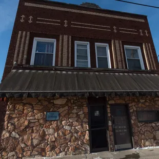 the front of the building