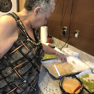 Chocolate covered grapes sells as fast as we can make them.