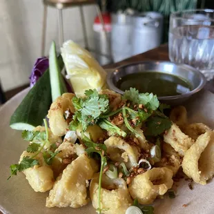 Crispy Fried Tameric Squid