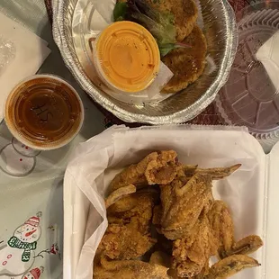 Crab cakes are wings