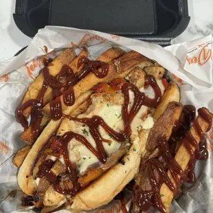 Chicken Philly (bbq was added)