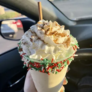 Eggnog milkshake