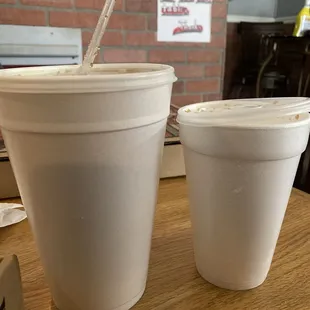 Large &amp; small fountain drinks