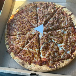 a pizza in a box