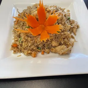 - [ ] Thai fried rice   Stir-fried egg, peas, carrot, onion, tomato, scallion