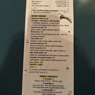 Menu December 2024