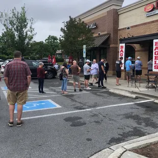 Lines lines lines Get here early. The line does move fast though