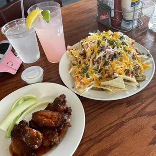 Pulled Pork Nachos Honey Hot Wings