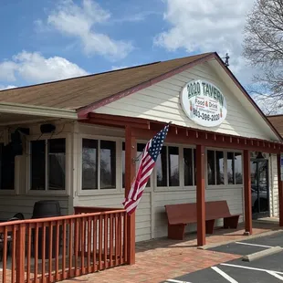 the front of the restaurant