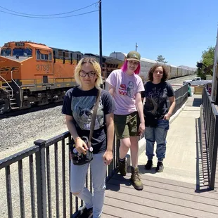 Watching trains pass by