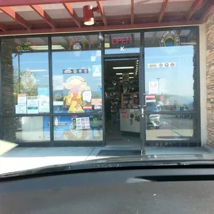 the front of the store