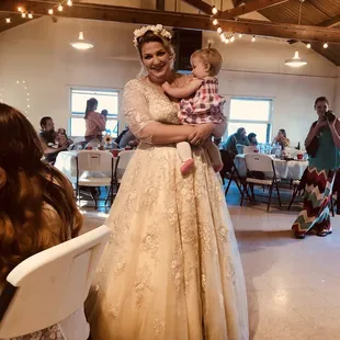 Reception in mess hall.