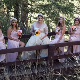 Wedding photos on the bridge