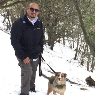 Brodi and I, enjoying the winter snow.