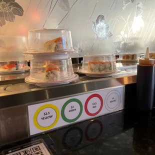 interior, sushi and sashimi