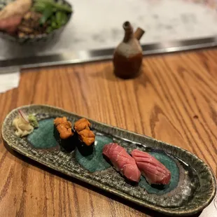 sashimi, sushi, sushi and sashimi, food