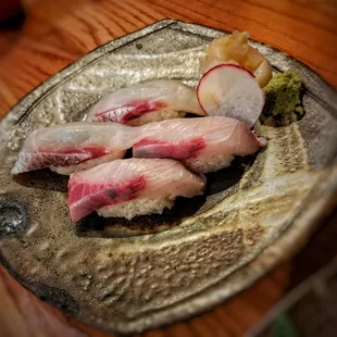 Snapper and baby yellowfin