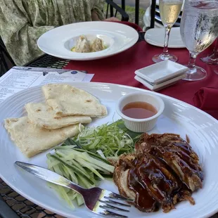 Peking duck so crispy and so wonderful.