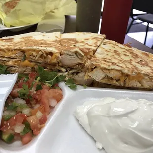 Huuuge portions for the quesadilla! definitely worth.