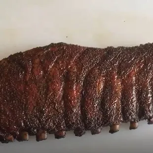 Smoked salt &amp; pepper Pork Spare Ribs. No sauce.