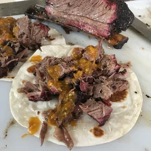 Beef Rib Tacos with Homemade Salsa