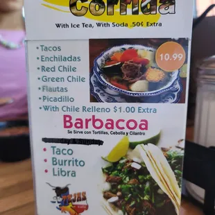 Daily lunch specials $10.49