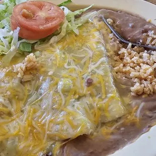 Green Ground Beef Enchiladas