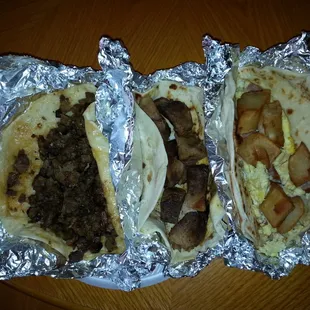 Extra large tacos.. I really could only eat one, but three just sound good.. lmao..