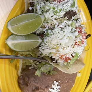 a plate of mexican food