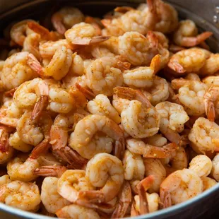 a bowl of shrimp