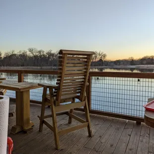 The outdoor patio is huge and awesome