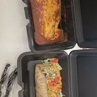 Puffy taco Cheese enchilada