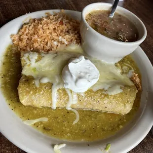 Green Enchiladas Plate