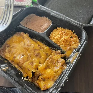Beef Enchiladas Plate (almost forgot to take a picture before digging in)