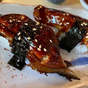 Eel nigiri. Two orders.