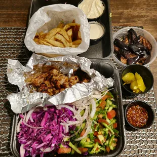 A LOT of delicious food! You'll be satisfied.