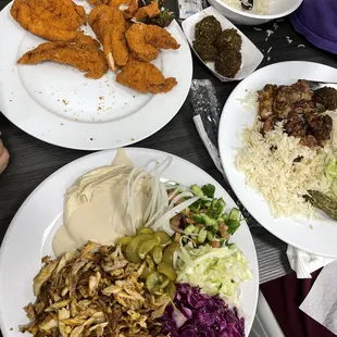 plates of food on a table