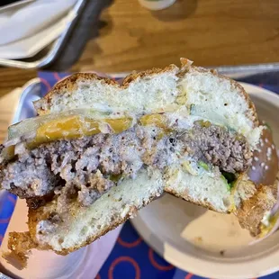 a half eaten sandwich