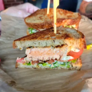 River's Rising Salmon Sandwich