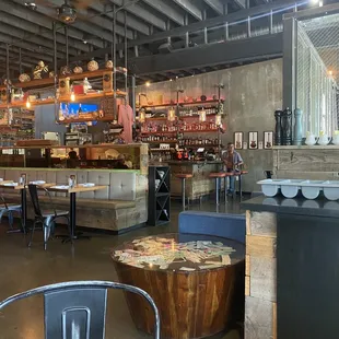 the interior of a restaurant