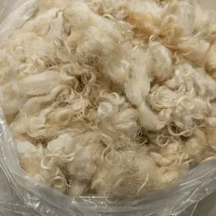 a pile of wool