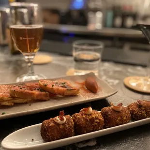 Bread and Tomato butter. Ham croquettas.