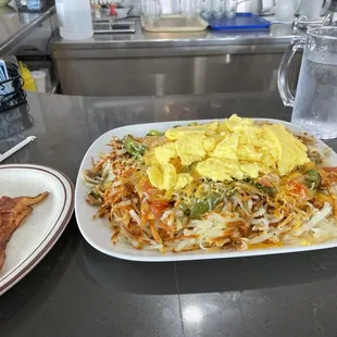 This is the Veggie Skillet.   I had already eaten two rashers of bacon.  Clean, well run, friendly staff, good food.