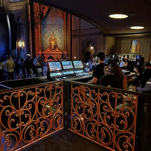 Our own private viewing area at the concert. Right behind the sound guy. Interesting to see the technical stuff going on behind the scenes.